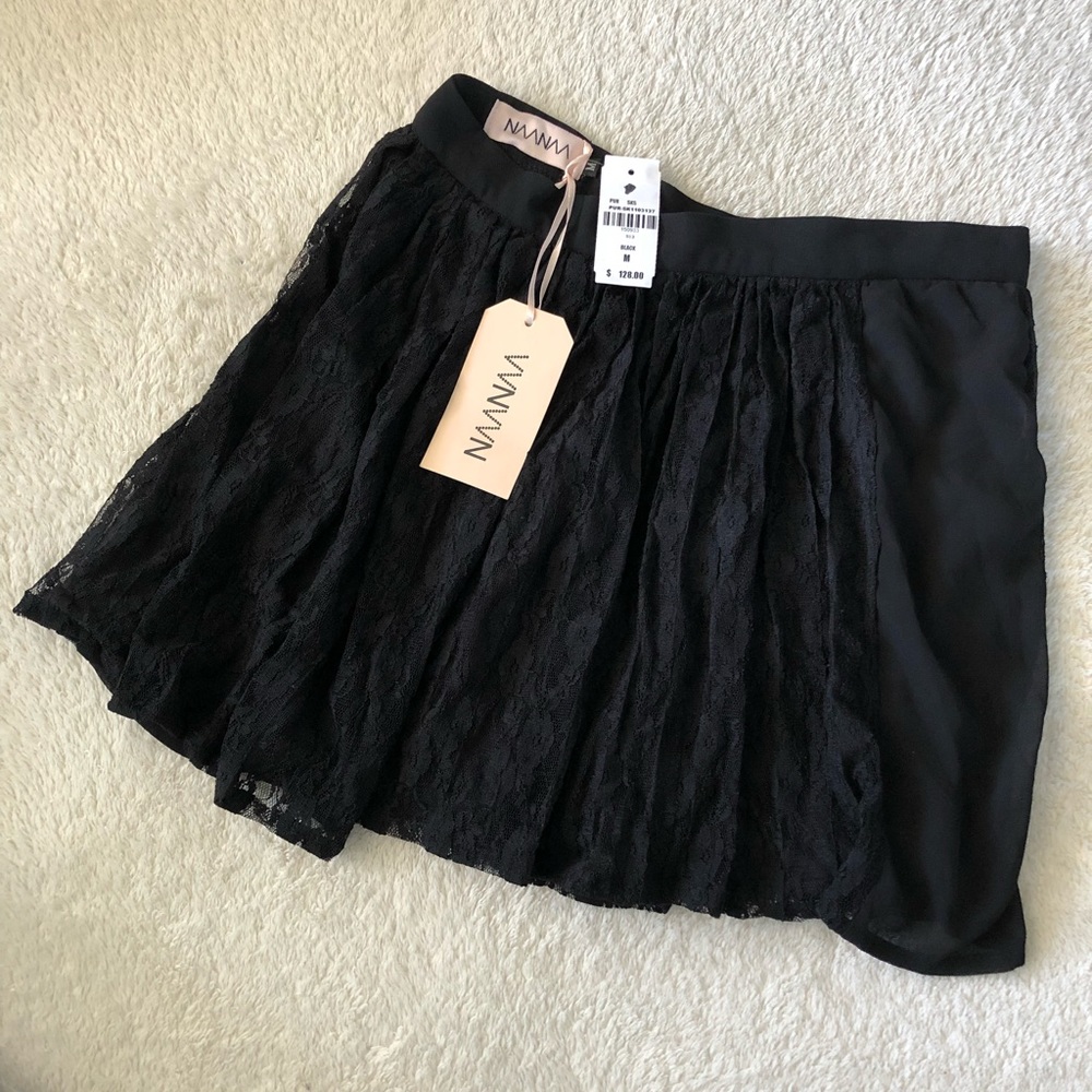 NWT- VVNVVN Black Lace Skirt